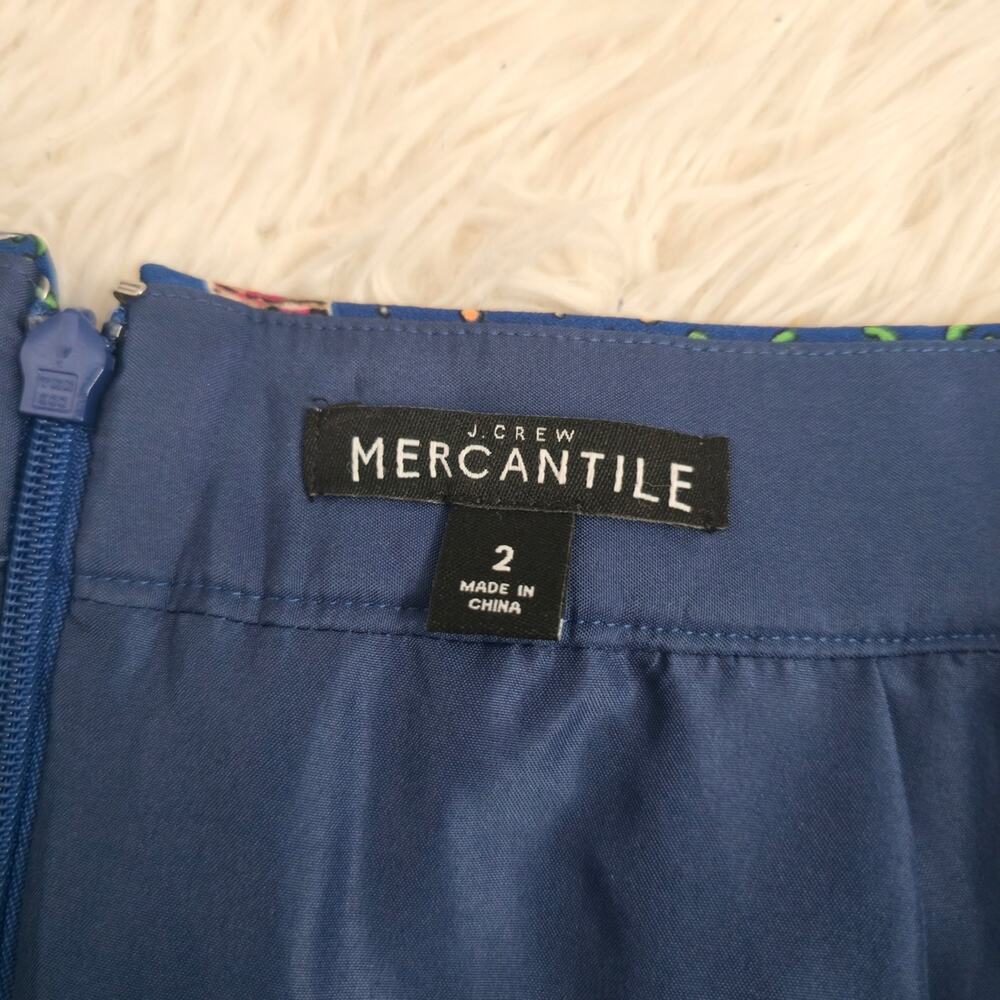 J. Crew Blue Bengal Animal Print Blue Boho Mini Skirt - Picture 6 of 12